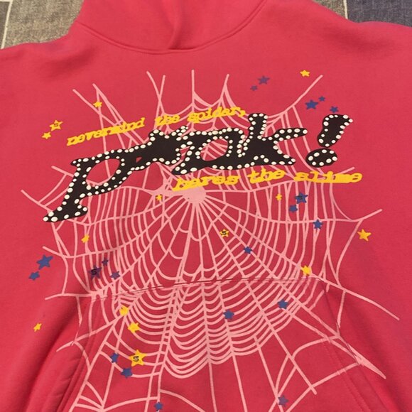 Sp5der Other - Pink sp5der hoodie mens size medium